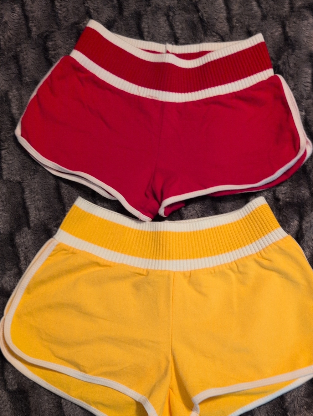 Forever 21 Red & Yellow Women's Athletic Shorts Set